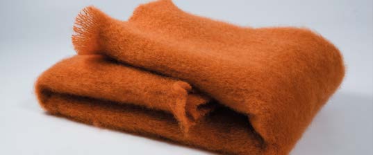 Mohair Burnt Orange Throw
