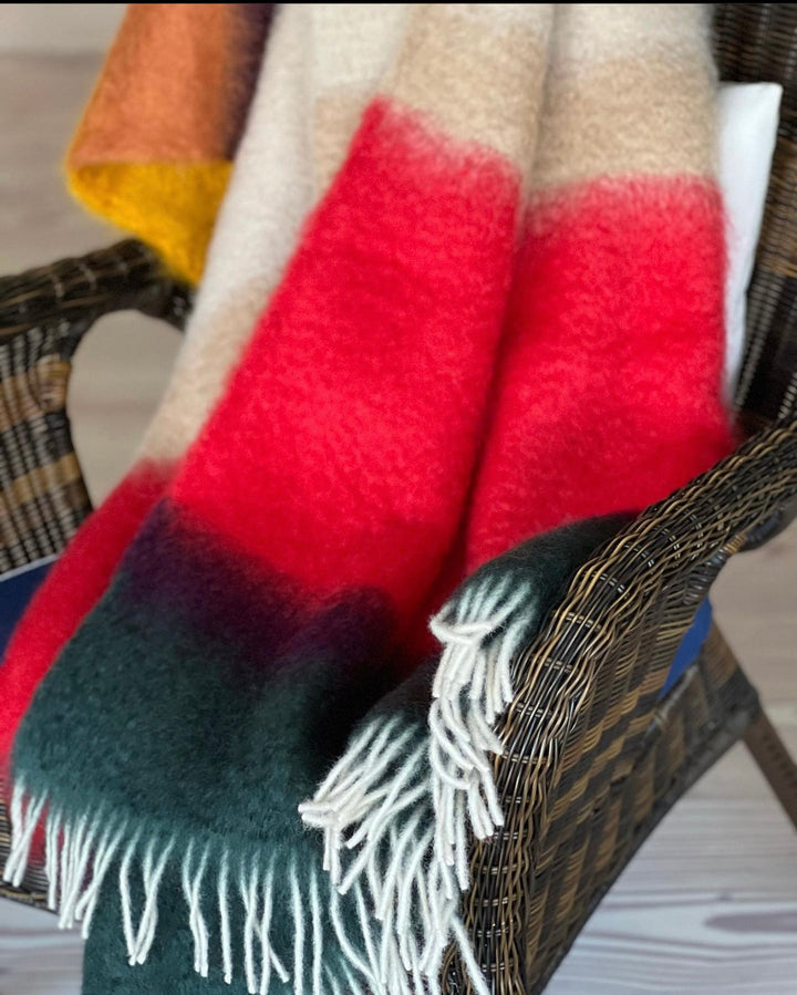 Red Mohair Matisse Throw