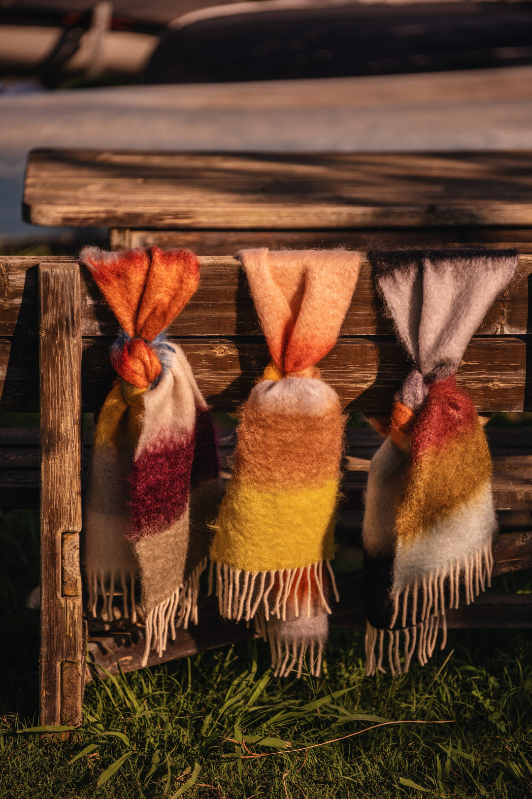 Matisse light grey & Burnt orange Scarf (HM-45)