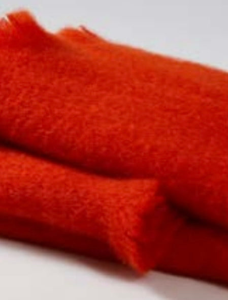 Solid Mohair Red Scarf