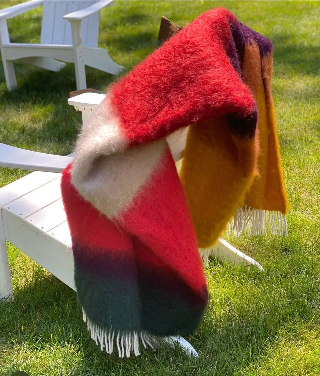 Red Mohair Matisse Throw