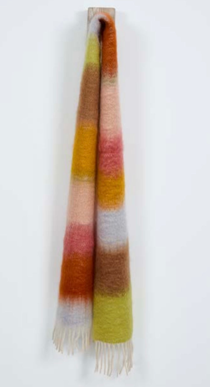 Matisse light grey & Burnt orange Scarf (HM-45)