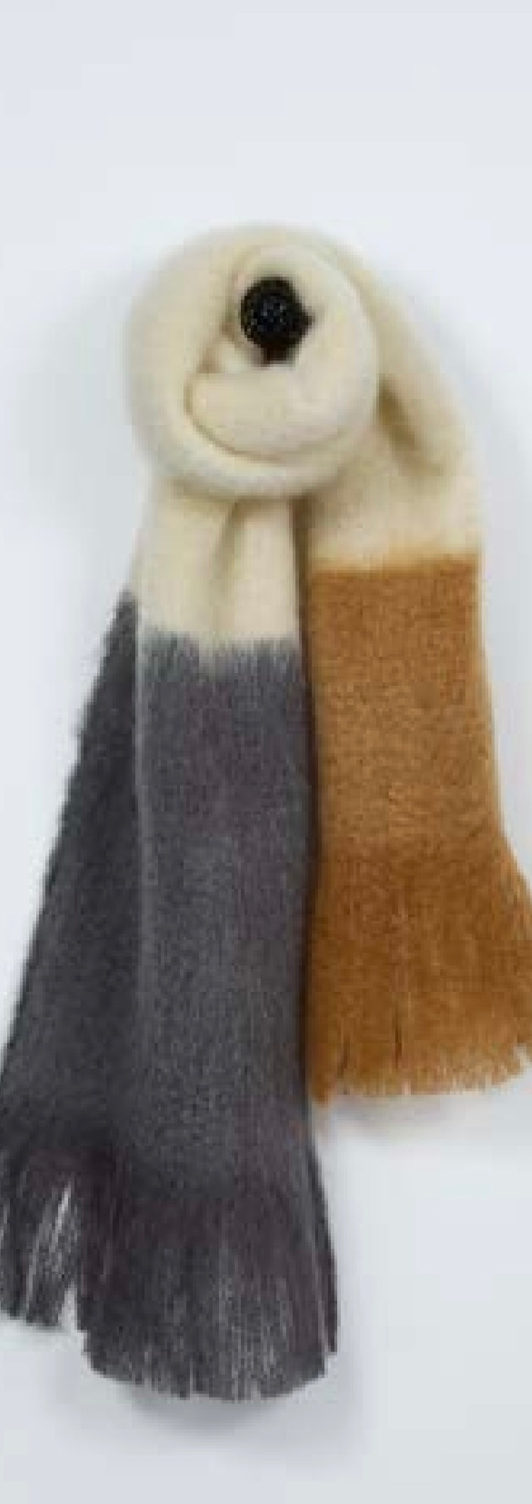 Color Block Beige & Gray Scarf