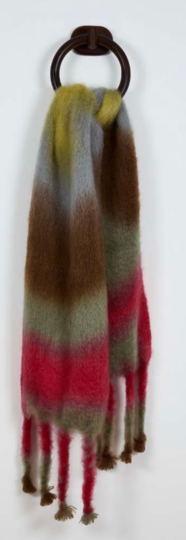 Tie Dye Brown & Red Scarf