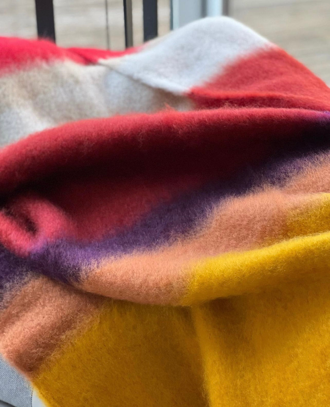 Red Mohair Matisse Throw