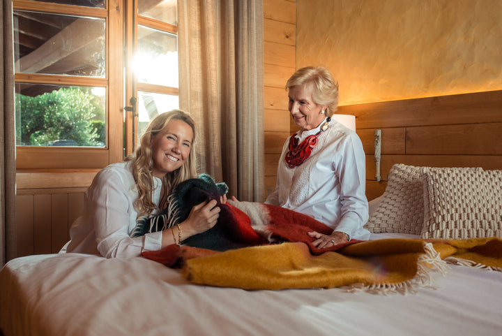 Red Mohair Matisse Throw