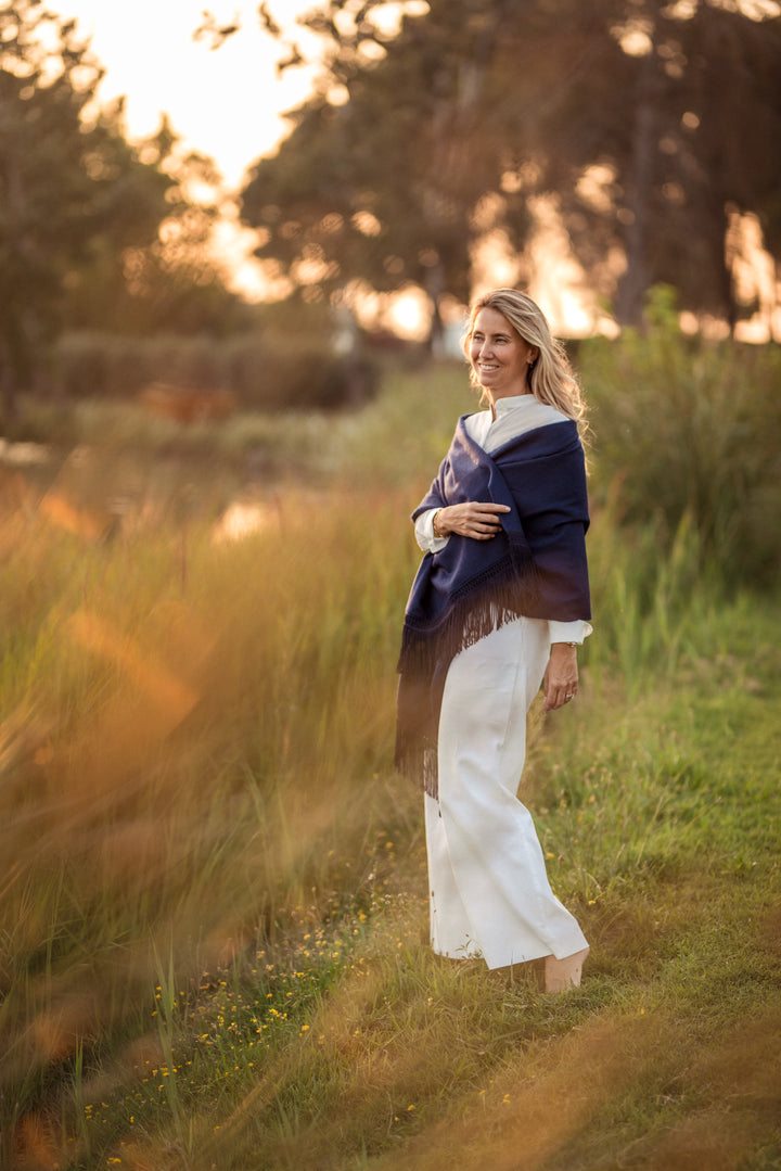 Cashpiel Navy Shawl