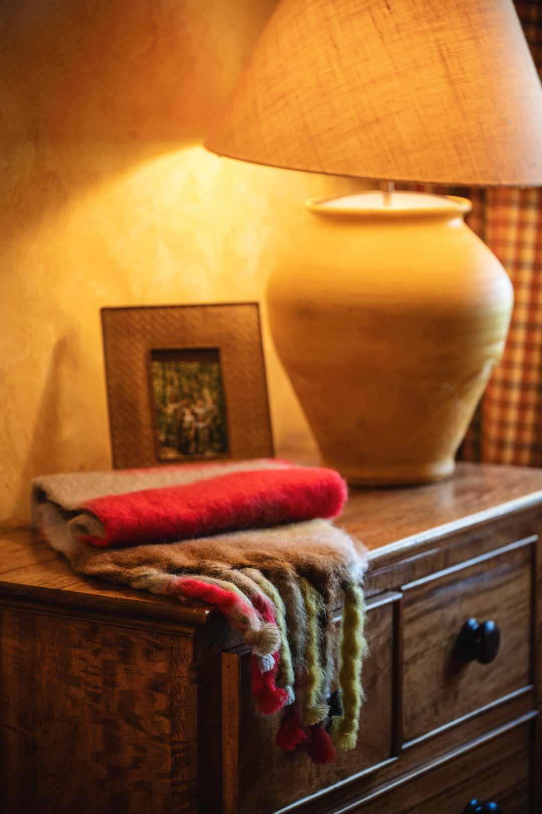 Tie Dye Brown & Red Scarf