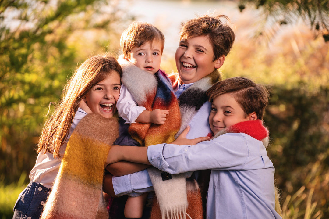 Matisse light grey & Burnt orange Scarf (HM-45)