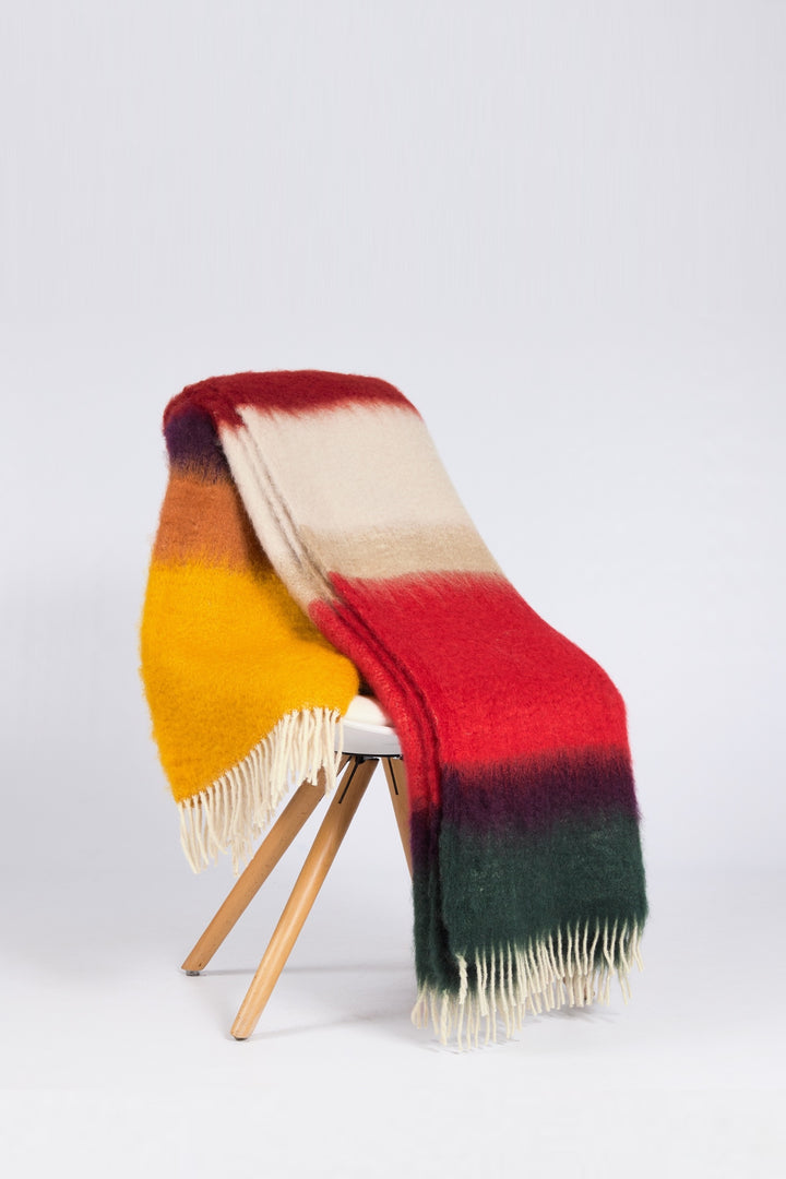 Red Mohair Matisse Throw