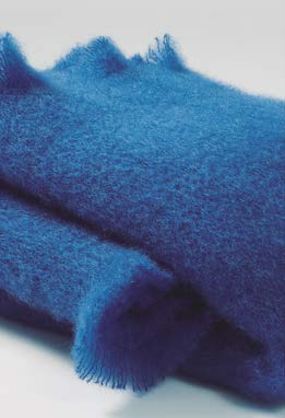 Mohair Blue Throw