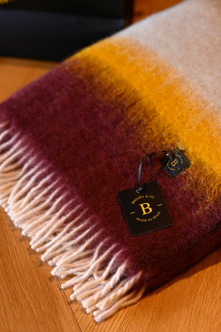 Mohair Matisse Throw Burgundy