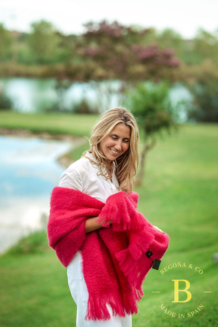 Mohair Fucsia Shawl