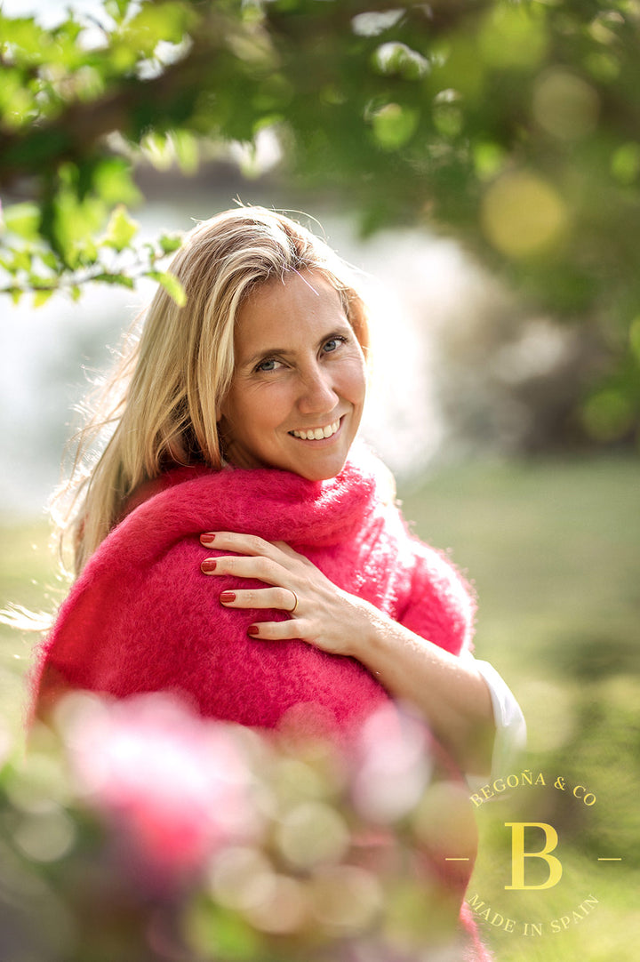 Mohair Fucsia Shawl