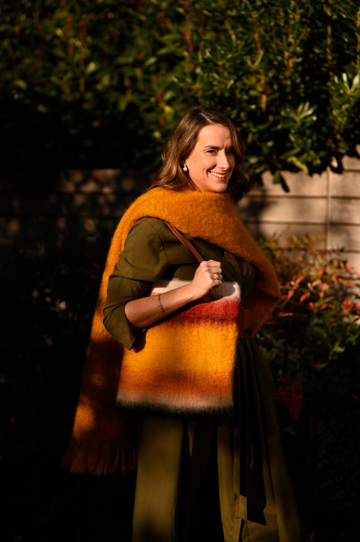 Mohair Moustard Shawl