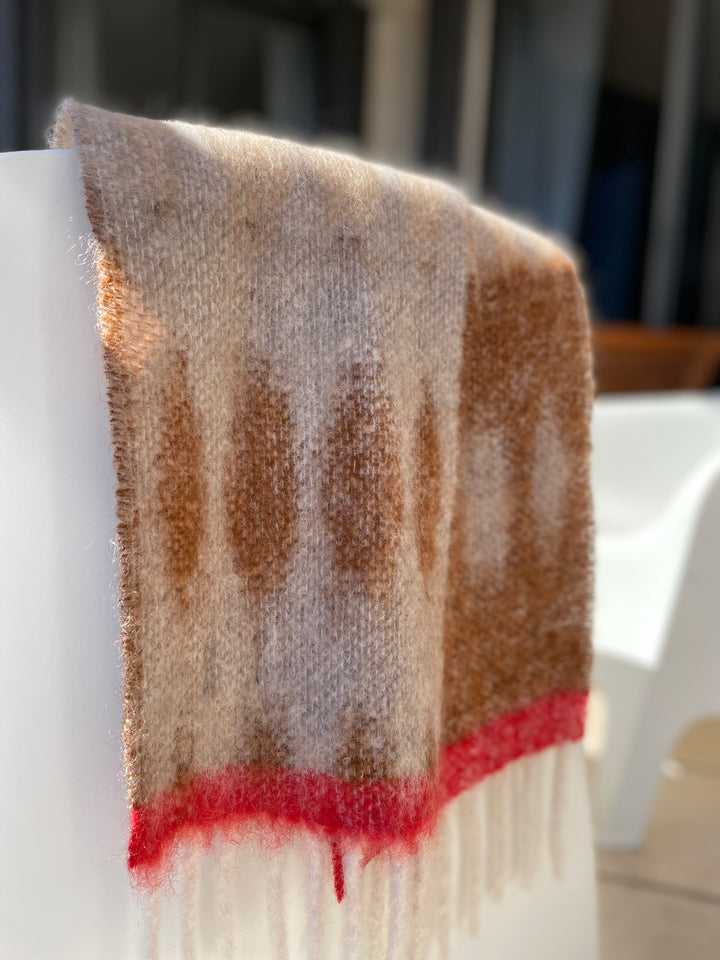 Africa Beige & Red Scarf